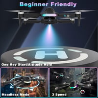 Tolatoyus TL12 Kezdő Drón 1080p HD Kamerával, WiFi FPV Élő Képátvitellel, Kefenélküli Motorral, LED Világítással, 3 Sebességfokozattal 6