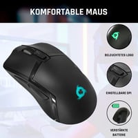 KLIM Tandem Vezeték Nélküli Gamer Billentyűzet és Egér Szett QWERTZ - Vékony, Tartós, Ergonomikus - PC, Mac, Xbox, PS4, PS5 Kompatibilis 4