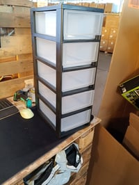 Comodă cu sertare Iris Ohyama MSD-1, negru, 5 sertare, 7 L, din plastic stivuibil — crăpătură la baza raftului inferior (stare: vezi a 2-a imagine) 3