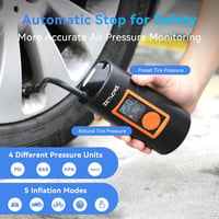 ZETHORS 150 PSI elektromos kerékpárpumpa, LED-es, 6000mAh-s akkumulátorral, autókhoz, biciklikhez 3