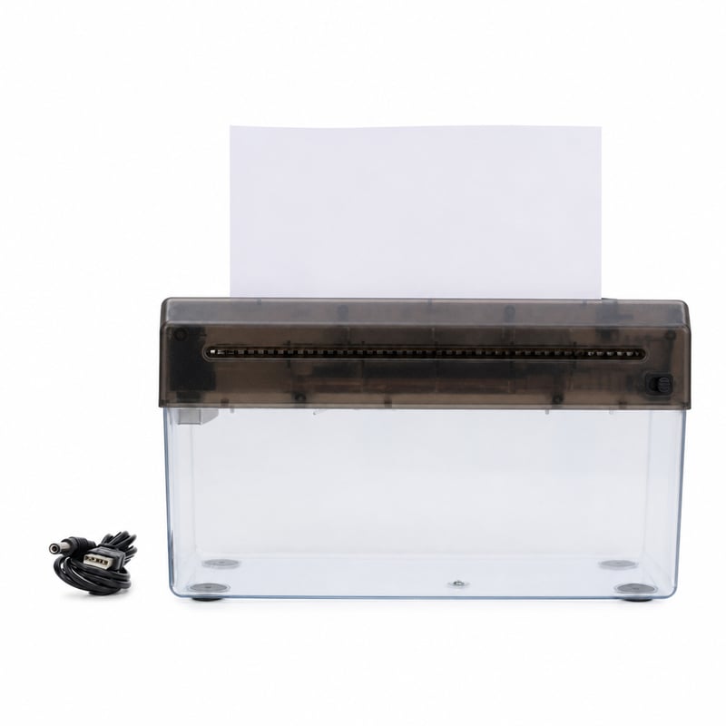 Distrugător de documente electric Tempo di Saldi A4, tăiere tip fâșii, USB — defect, pentru piese: nu funcționează, piese (stare: vezi a 2-a imagine)