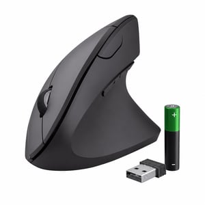 Mouse vertical ergonomic wireless Trust Verto - roșu — Fără capacul bateriei (stare: vezi a 2-a imagine)