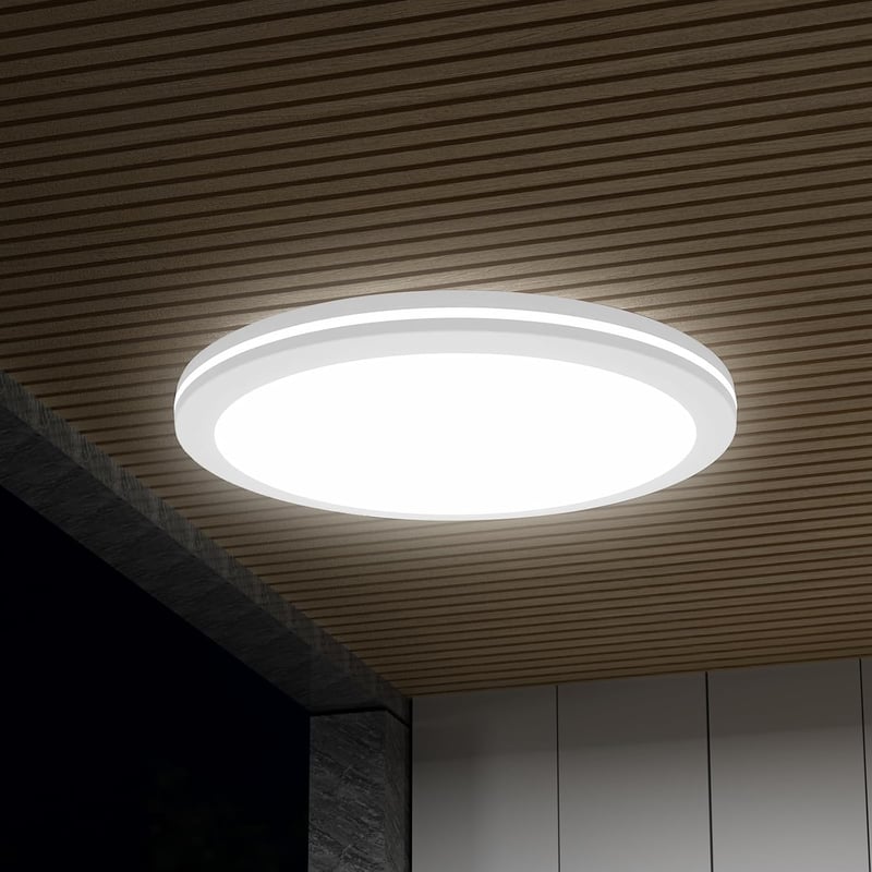 Liper 30W LED mennyezeti lámpa, hidegfehér, vízálló, IP65, kerek, 25,5cm