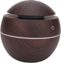 Akozon Gömb Alakú USB Párásító Diffúzor - Csendes Légtisztító Otthonra és Irodába - 130ml Tartály, Automata Kikapcsolás, Sötét Fa Mintázat 7