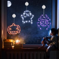 Joomer Halloween LED fényfüzér - Tök, pók, szellem mintás, 3 db-os készlet 7