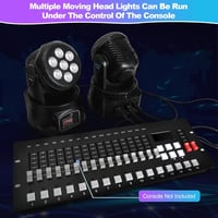 BETOPPER 2db RGBW LED mozgófejes partyfény távirányítóval, DMX és hangvezérléssel 7