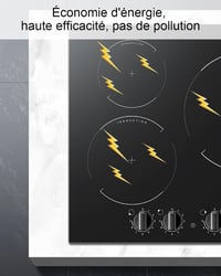 Beépíthető 60 cm-es indukciós főzőlap, 3 zónás, 9 fokozatú, 6000W 8
