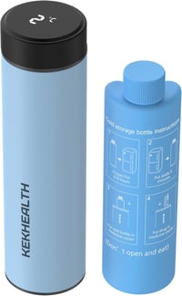 KEKHEALTH Inzulinhűtő Táska Digitális Hőmérséklet Kijelzővel - Gyógyszerhűtő Utazáshoz, 60 Órás Hűtés, 2-8°C, 2 Jégakkuval, Ködkék 1