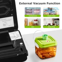 Bonsenkitchen VS3802 Fekete Vákuumfóliázó Gép Sous Vide-hoz, Vágóval és Kiegészítőkkel 5