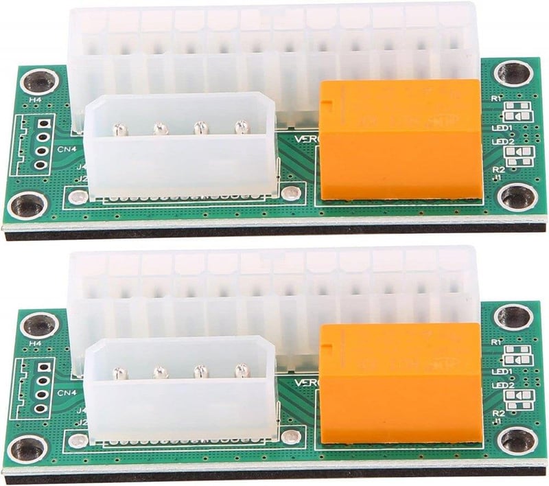 Dual PSU adapter bányászgéphez - ATX 24 Pin és Molex 4 Pin csatlakozó