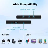 Prechen 18,5" Hordozható Érintőképernyős Monitor - 1080P FHD IPS, 99% sRGB, HDR, USB-C/HDMI, VESA, 180° Állítható, Laptop/PC/PS5/Xbox Kompat - black 4
