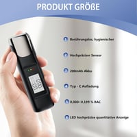 Digitális Alkoholszonda LCD Kijelzővel - Pontos Promille Mérő Szájrész Nélkül - Hordozható Alkoholteszter USB Töltéssel Bulikhoz, Ot 4