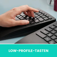 Perixx PERIBOARD-624B Wireless Ergonomic Split Billentyűzet QWERTZ, Fekete 3
