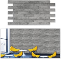 Grace Baltic 3D Fali Panel - 4,8 m², 10 db, Szürke Tégla Mintázat, 1 mm Vastag PVC, Beltéri Faldekoráció, Vékony és Rugalmas 1