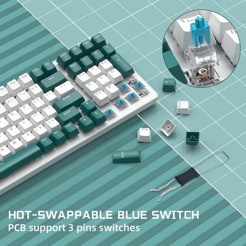 MAMBASNAKE K6 Pro Mechanikus Gaming Billentyűzet - 96% Méret, 3 Csatlakozási Mód, Hot Swap, 4000 mAh, RGB Háttérvilágítás, Spirál USB-C Kábe