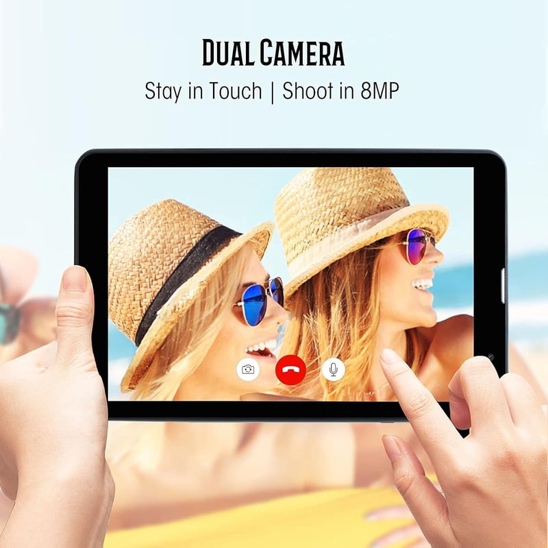 CWOWDEFU 8 colos Android 10, 4G LTE WiFi Android táblagép és telefon, GPS-szel (Fekete)