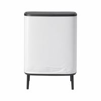 Brabantia Bo Touch Bin Hi biely dvojitý pedálový odpadkový kôš 2x30 — bez pokrčenia na spodku, bez prasklín na vrchu (stav: pozri 2. obrázok) 1