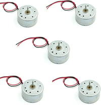 Leloo 5db Mini DC Motor 2mm - 1.5-6V Kefe Motor 1200 RPM - Mikro 300 Napelemes Motor Barkács Alkatrész DIY Projektekhez - Fém Ház 1