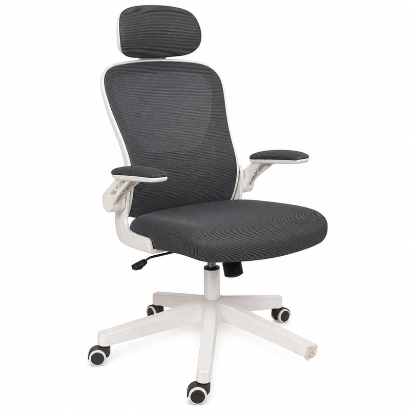 Yaheetech Ergonomikus Irodai Szék Fejtámasszal — hibás, részben működik: letört láb, erősen használt