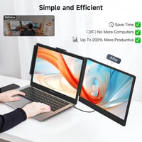 SMISEACOW 14" FHD IPS Hordozható Monitor Laptophoz, Telefonhoz, Játékkonzolhoz 6