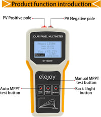 SolaMr 1600W Napelem Teszter MPPT Multiméteres LCD Kijelzővel 2