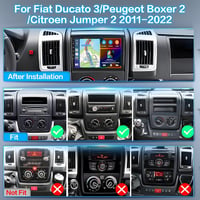 Inefala Android 15 Autórádió Fiat Ducato/Peugeot Boxer/Citroen Jumper (2011-2022) - 9" Érintőképernyő, Vezeték Nélküli CarPlay, GPS, WiFi 2