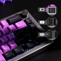 EPOMAKER EK68 65% Mechanikus Gamer Billentyűzet, Hot-Swap, Hármas Csatlakozás, 3000 mAh Akkumulátor, RGB Háttérvilágítás, PBT Keycaps, Feket 8