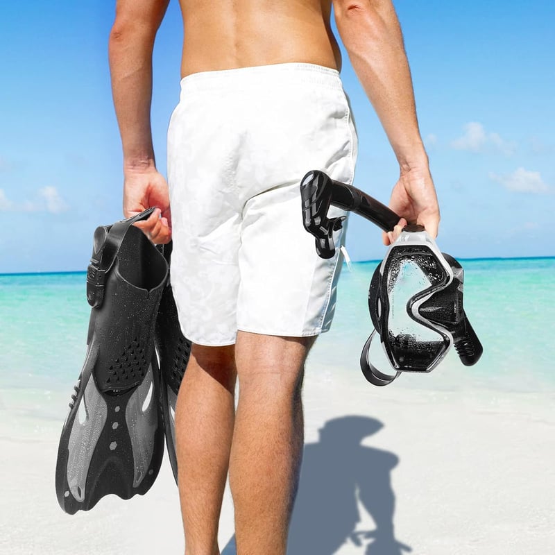 KUYOU Snorkel szett felnőtt búvármaszk teljes száraz rendszer uniszex, S/M EU ( 36-40)