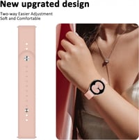 Samsung Galaxy Watch 3 45mm Világos Rózsaszín Szilikon Sportszíj 4