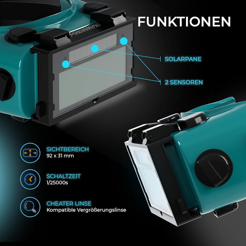 SPARGOS Automata Sötétedésű Hegesztő Szemüveg - Napelemes Védőszemüveg Hegesztéshez