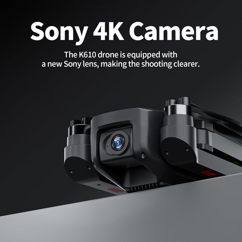 karuisrc K610 GPS Drón 4K Dupla Kamerával, SD Kártya, 5G WiFi, Követés Funkcióval - Összecsukható, Könnyű Kezdő Drón Felnőtteknek