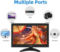 Prechen 10,1" Hordozható HD Monitor HDMI/VGA/AV/BNC - Beépített Hangszóróval 4