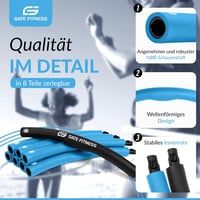 GATE FITNESS Hullámdesign Hula Hoop Karika 1,5 kg - Felnőtteknek és Gyerekeknek Fogyáshoz 13