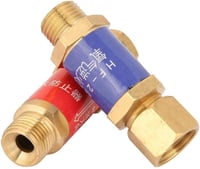 BiuZi M16x1,5 Oxigén-Acetilén Visszacsapószelep - Sárgaréz HF-2 Lángzár, CE Tanúsított Hegesztési Tartozék, Gázvisszaáramlás Elleni Védelem 6