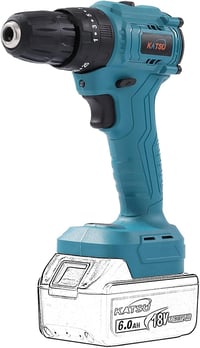 KATSU FIT-BAT 21V Akkus Ütvefúró-csavarozó, Kefe Nélküli Motor, LED Lámpa (Csak Géptest) 1