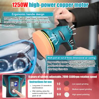 KKnoon Akkumulátoros Polírozógép 12V - 8 Sebességes Autó Polírozó Készlet 2800-5000 RPM, 125mm Koronggal Autó, Bútor és Fém Felületekhez 2
