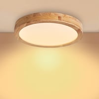 Baerolc Fa LED Mennyezeti Lámpa 40cm - 28W Meleg Fehér Kerek Világítás Nappaliba, Hálószobába, Konyhába, Gyerekszobába, Előszobába 1