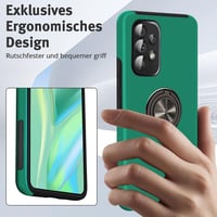 Samsung Galaxy A53 5G zöld tok 360°-os gyűrűs állvánnyal, ütésálló védelem 6
