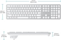 OMOTON Bluetooth Billentyűzet Numerikus Résszel, Újratölthető Vezeték Nélküli Klaviatúra MacBook Pro/Air, iMac, Mac mini/Pro és PC Eszközökh 16