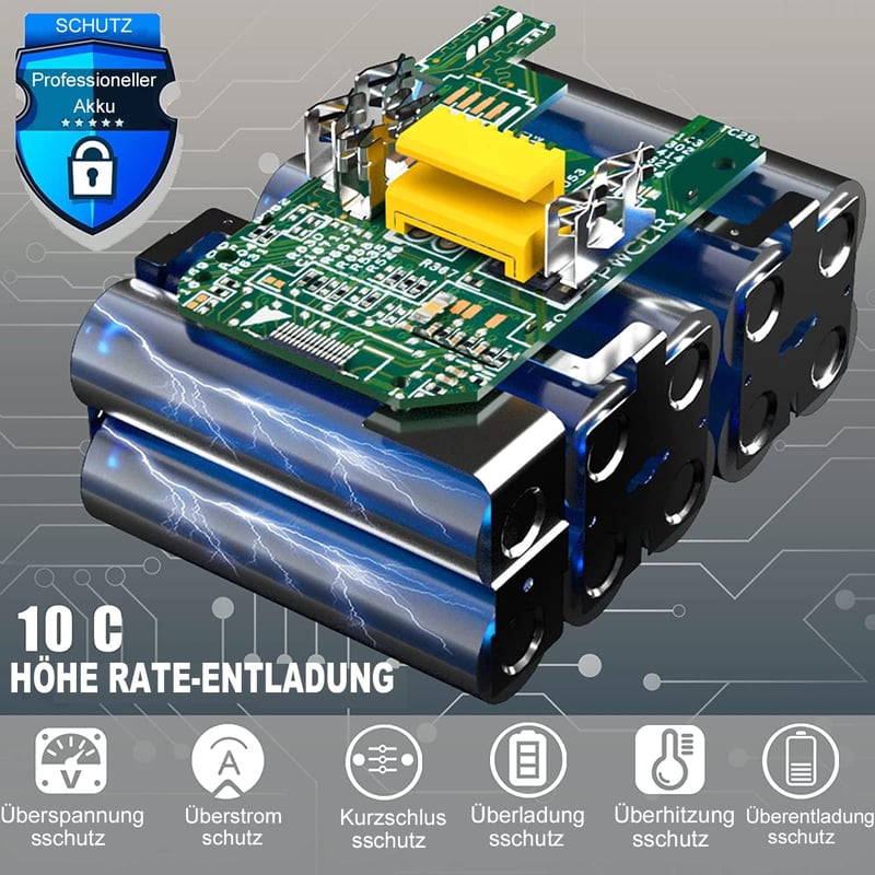 Makita 18V 5.0Ah akkumulátor és gyorstöltő szett - VANTTECH BL1850 kompatibilis