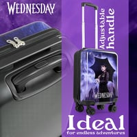 Wednesday Addams gurulós bőrönd gyerekeknek - Hivatalos kézipoggyász 4 kerekű 4