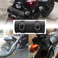 Univerzális Motoros Szerszámtáska - Vízálló Fekete PU Bőr, 2 Pántos 7