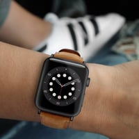 Apple Watch bőrszíj 45/44/42mm - Barna, Ultra/SE kompatibilis 7
