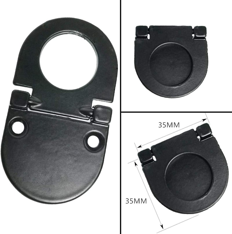 CTRICALVER Láthatatlan Fogantyúszett - 2db 35mm + 2db 75mm Fekete Fém Bútor Fogantyú Konyhaszekrényhez, Fiókhoz, Rozsdamentes Cink Ötvözet