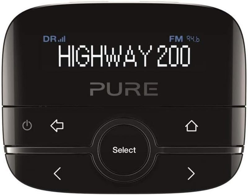 Pure Highway 200 Autós FM Transzmitter Bluetooth Kihangosító DAB+ Rádió Adapter Mobiltelefon Zenelejátszás