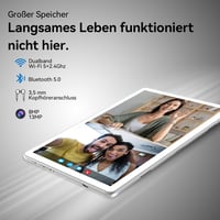 KADYBE 2024 legújabb 5G Android 12 tablet, 10" FHD, 128GB, billentyűzettel, ezüst 5