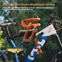 Univerzális első gyerekülés kerékpárra, 2-6 éveseknek, biztonsági korláttal 5