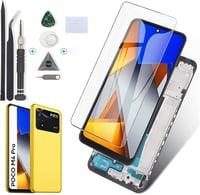 RongZy Xiaomi Poco M4 Pro 4G LCD Kijelző Csere - Érintőképernyős Digitalizáló Kerettel, Szerszámokkal, Fekete - Telefon Javító Készlet 1