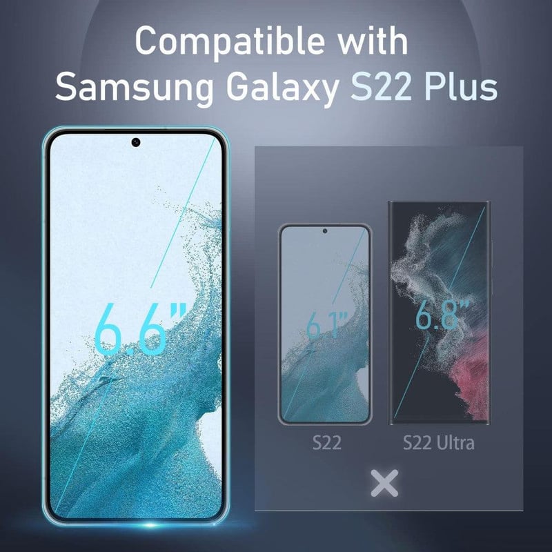 Samsung Galaxy S22 Plus 360°-os forgatható gyűrűs védőtok, fekete