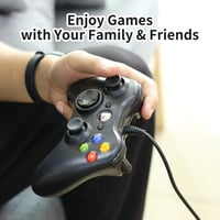 Dhaose Xbox 360 Vezetékes Kontroller PC Windows 7/8/10 Kompatibilis, Ergonomikus Gamepad Kettős Vibrációval, USB Csatlakozás, Plug and Play 4